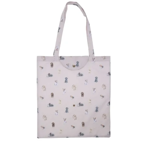 Wrendale Designs Bags-'A Dog's Life' Foldable Lightweight Shopping Bag