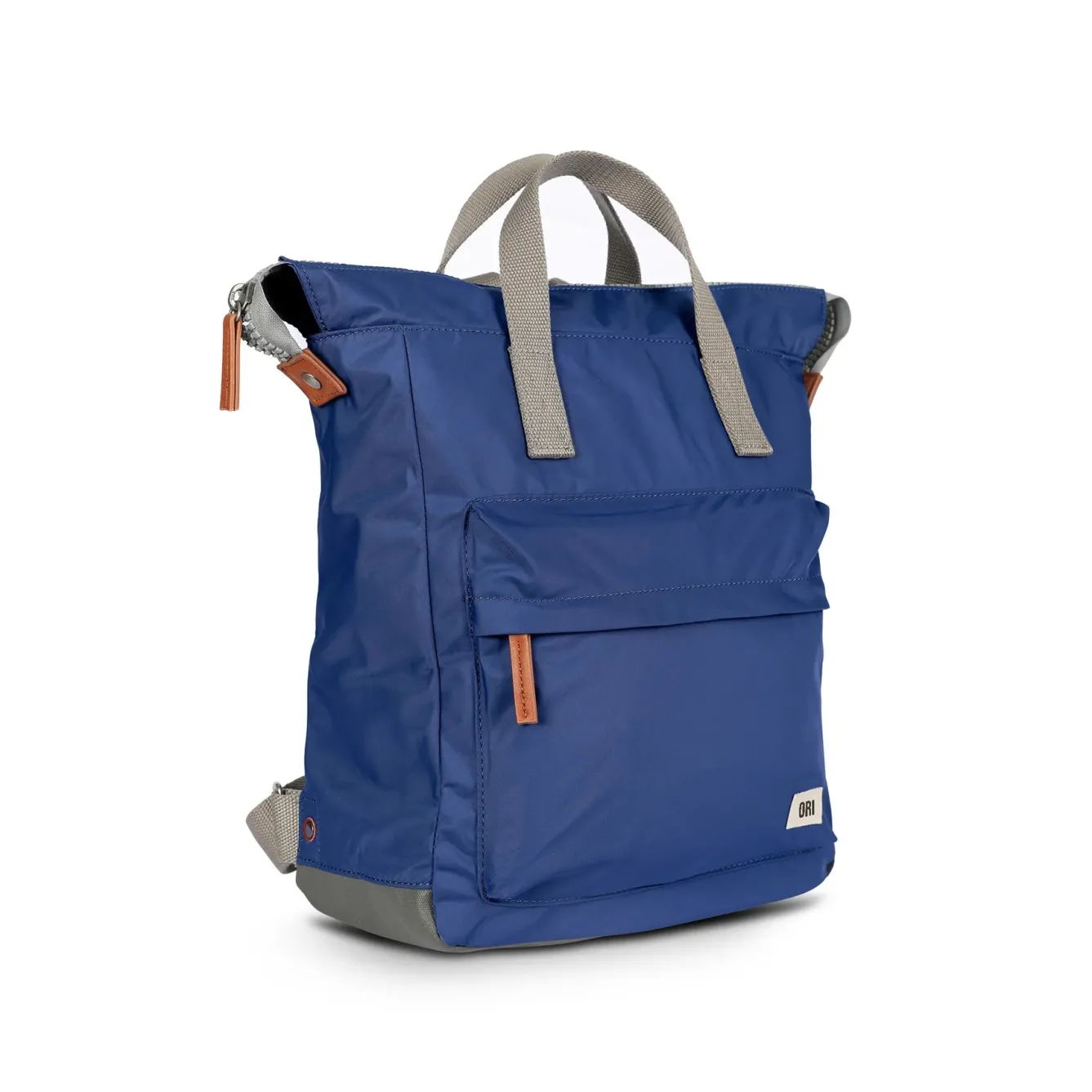 Ori London Bags-Bantry Burnt Blue Recycled Nylon Backpack - Medium