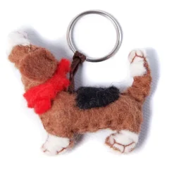 Amica Felt Key Chains-Belinda the Bassett Hound Key Ring