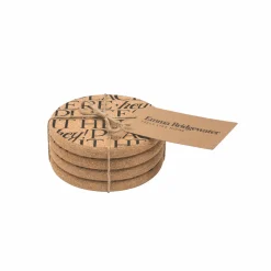 Emma Bridgewater Coasters-Black Toast Set of 4 Cork Coasters