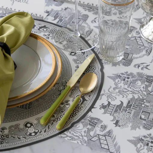 Burleigh Placemats-Black Willow 12 Die-Cut Paper Placemats