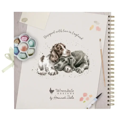 Wrendale Designs Stationery|Crafts-'Blooming with Love' Spaniel Scrapbook Album