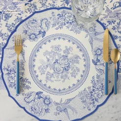 Burleigh Placemats-Blue Asiatic Pheasants 12 Paper Placemats