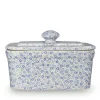 Burleigh Butter Dishes-Blue Felicity Butter Dish