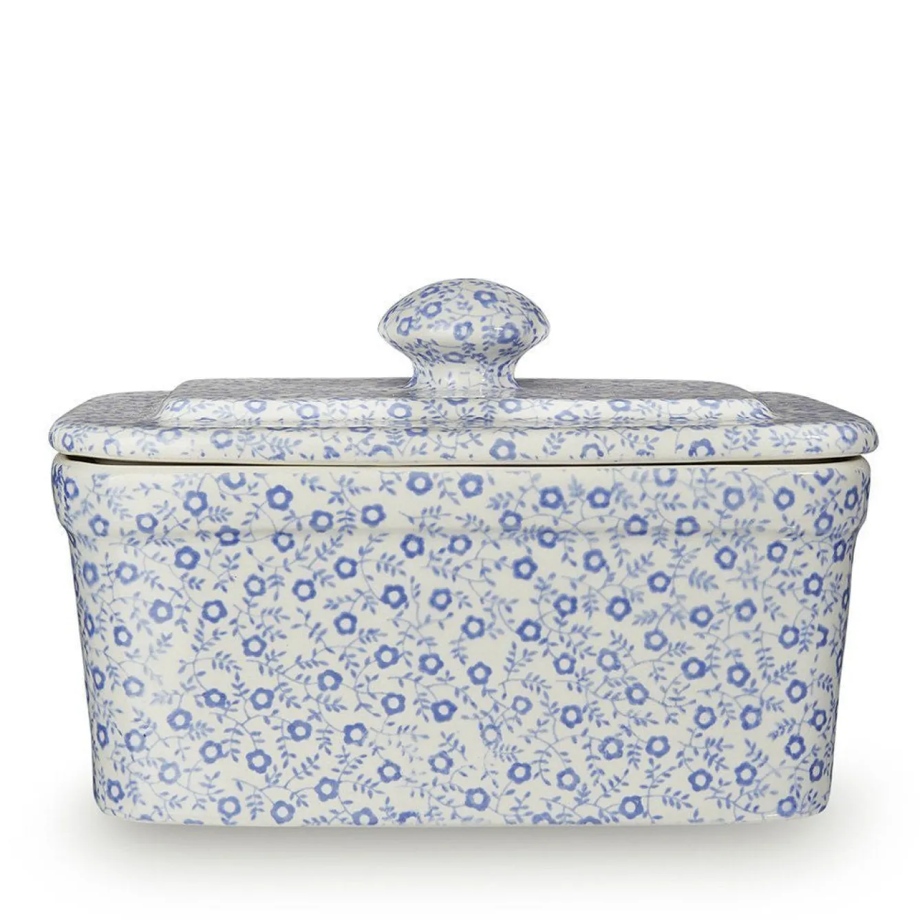 Burleigh Butter Dishes-Blue Felicity Butter Dish