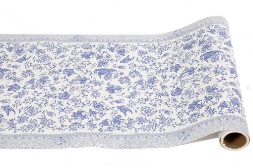 Burleigh Placemats-Blue Regal Peacock Pad Paper Table Runner
