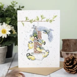 Wrendale Designs Greeting Cards|Children-'Bon Appetit' Bluetit Greetings Card