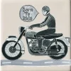Moorland Pottery Coasters-Born To Ride Coaster by
