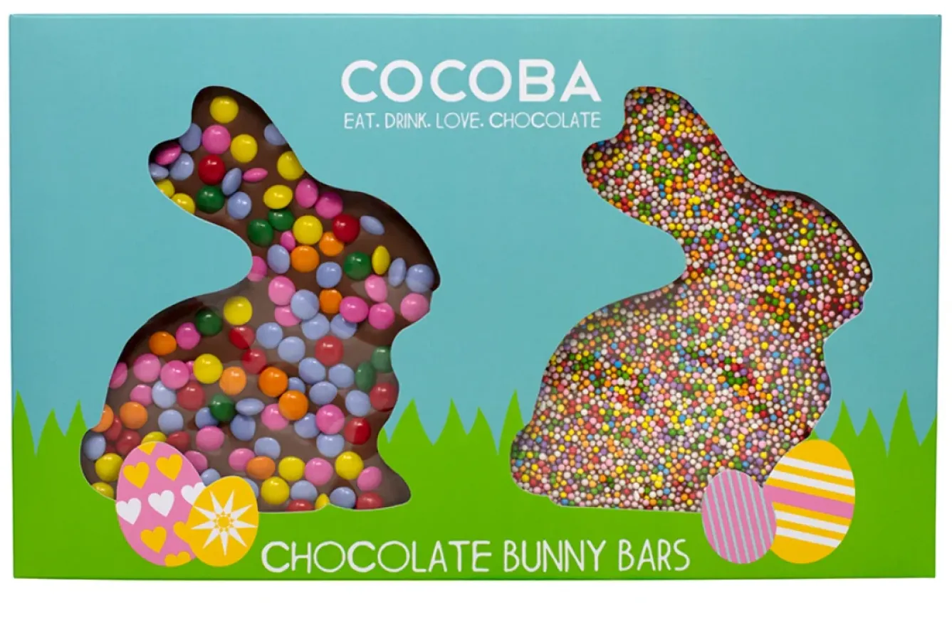 Cocoba Easter-Bunny Shaped Easter Chocolate Bar Set
