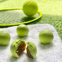 Choc on Choc Tea|Chocolate-Caramel Filled Chocolate Tennis Balls