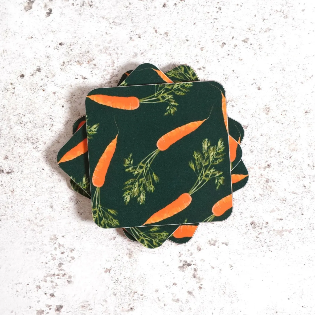 Corinne Alexander Coasters-Carrot Coaster Set by