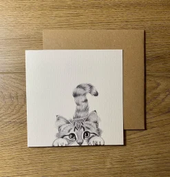 Katherine Sheard Designs Greeting Cards-Chester Cat Greetings Card