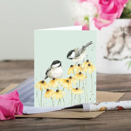Wrendale Designs Greeting Cards-Chickadees Gift Enclosure Card