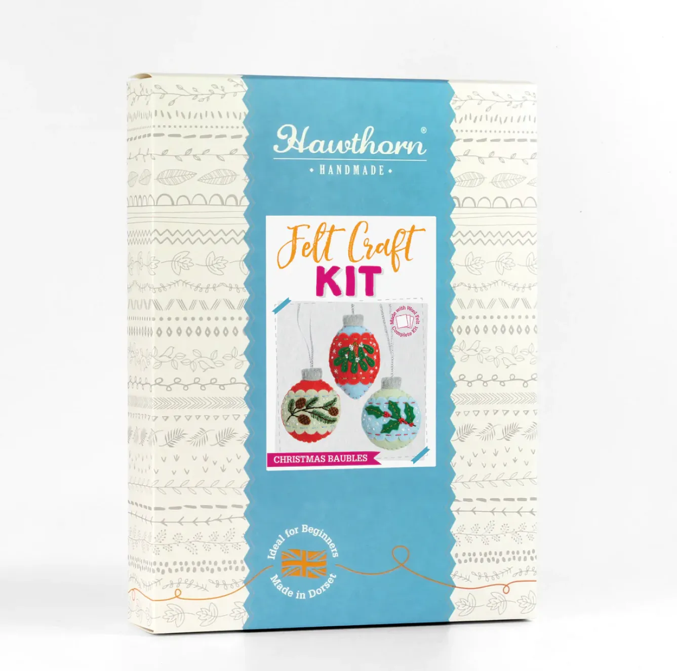 Hawthorn Handmade Crafts|Children-Christmas Baubles Felt Craft Kit