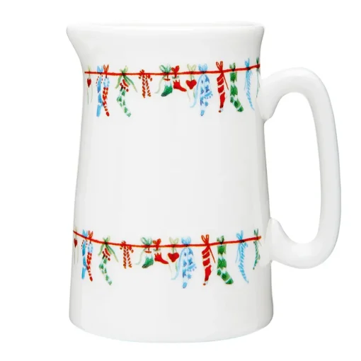 Jane Abbott Designs Christmas|Tea-Christmas Stocking Bone China Small Jug