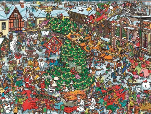 All Jigsaw Puzzles Puzzles-Christmas Street 500 Piece Jigsaw Puzzle