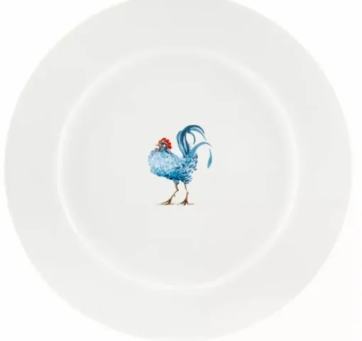 Jane Abbott Designs Tea|Plates-Cockerel 8 inch Bone China Plate