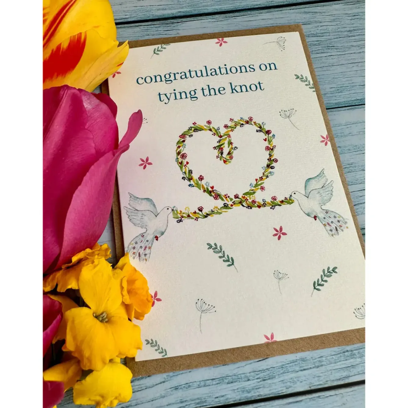 Jen Winnett Greeting Cards-Congratulations on Tying the Knot Eco-card