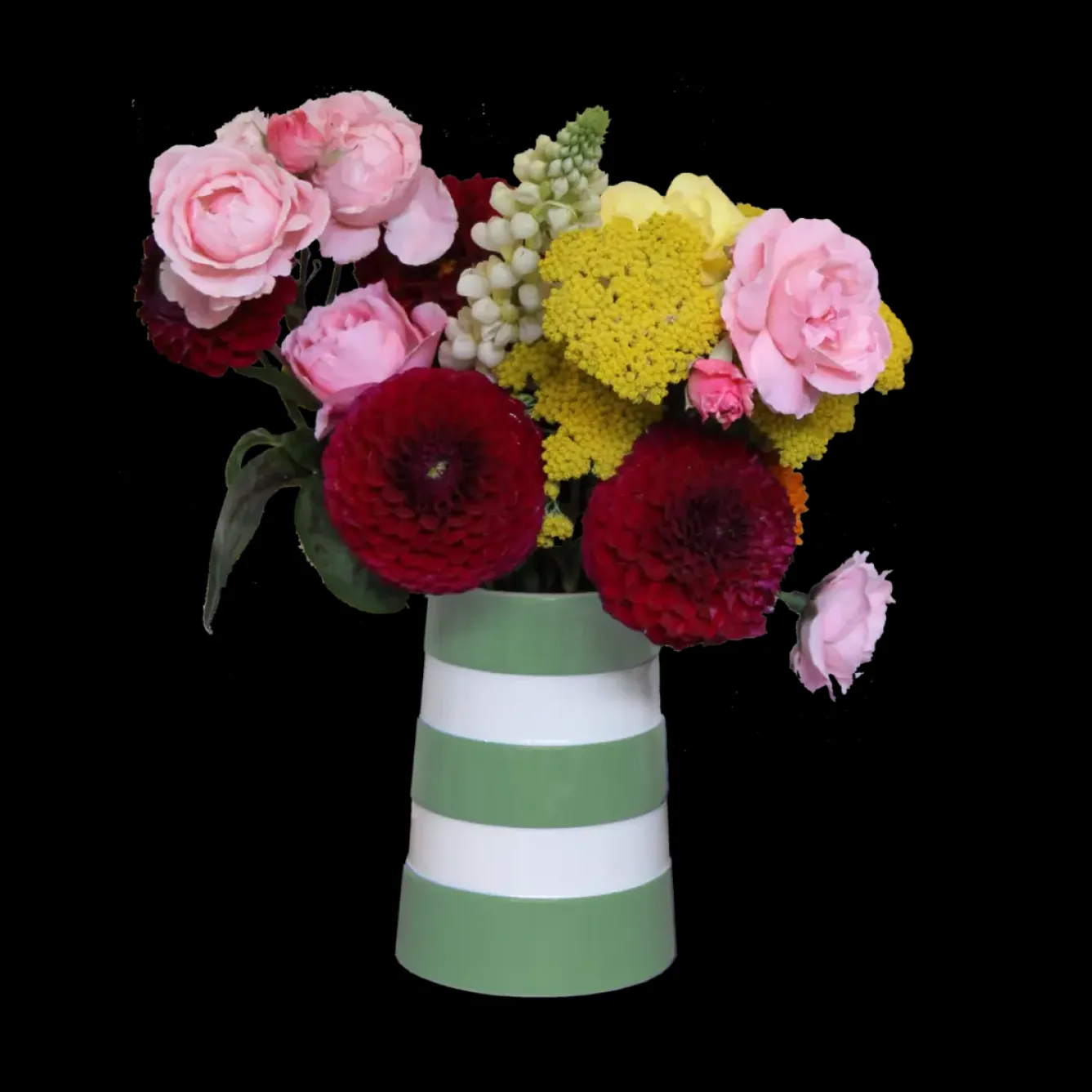 Cornishware Kitchenware-Lighthouse Medium Willow Green Vase