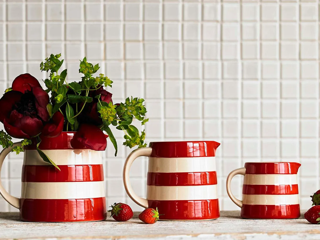 Cornishware Jugs-Small Dreadnought Jug 10 oz