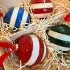 Cornishware Seasonal Decor-Striped Baubles
