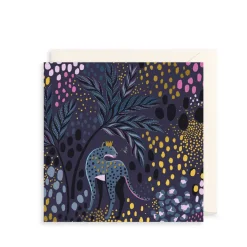 The Art File Greeting Cards-Dark Spotted Cheetah Greeting Card by Sara Miller