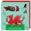 Yeti Greeting Cards|Crafts-Dress a Welsh Dragon Birthday Card