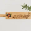 Selbrae Serving Plates & Boards-Duck & Ducklings Long Oak Serving Paddle