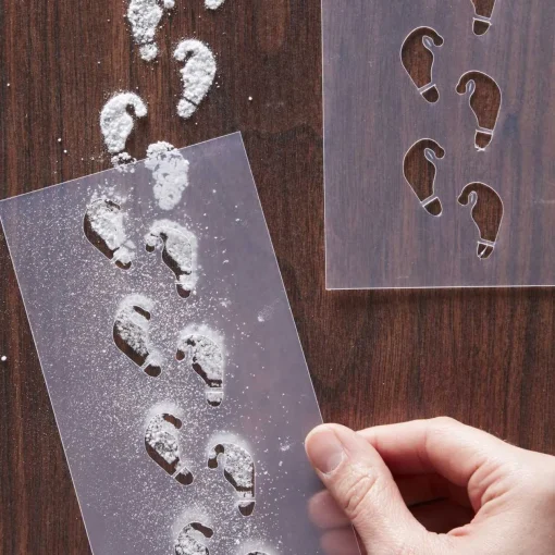 Ginger Ray Advent-Elf Shaped Christmas Footprint Stencil