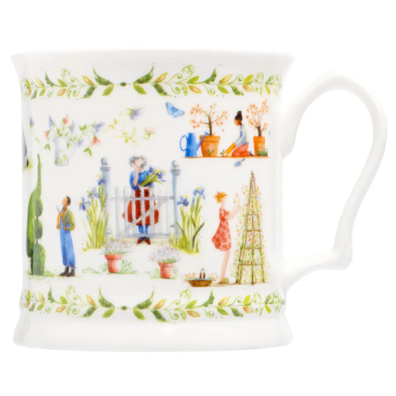 Jane Abbott Designs Tea|Flowers & Garden-English Tankard Mug - Flower Garden