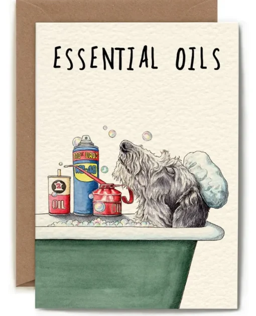 Bewilderbeest Greeting Cards-Essential Oils Greetings Card