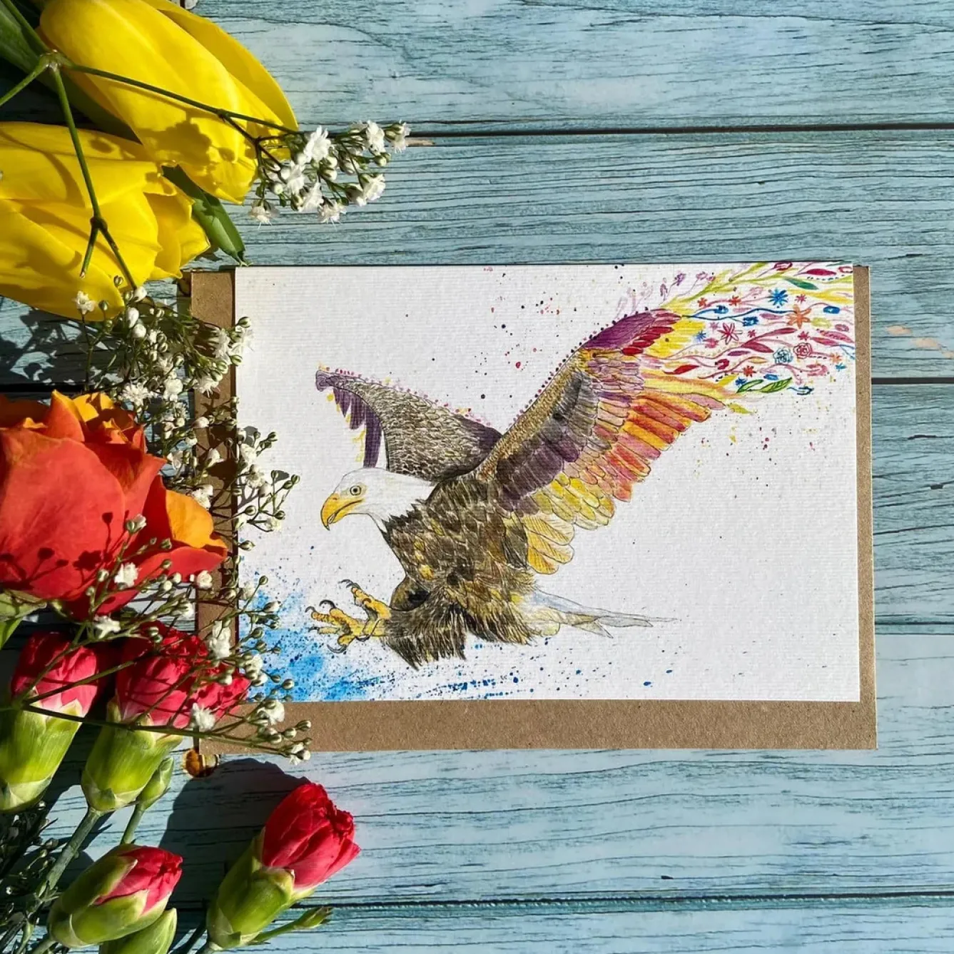 Jen Winnett Greeting Cards-Evie the Eagle Eco-Card