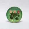 Roomytown Trays|Stationery-Festival of Flowers Round Enamel Printed Tray