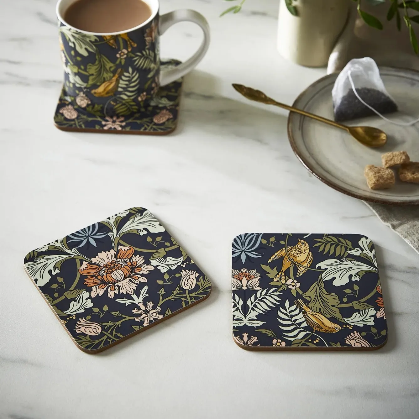Ulster Weavers Coasters-Finch & Flower Coasters - Set of 4