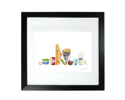 Corinne Alexander Father's Day|Art-Fish & Chips Print by