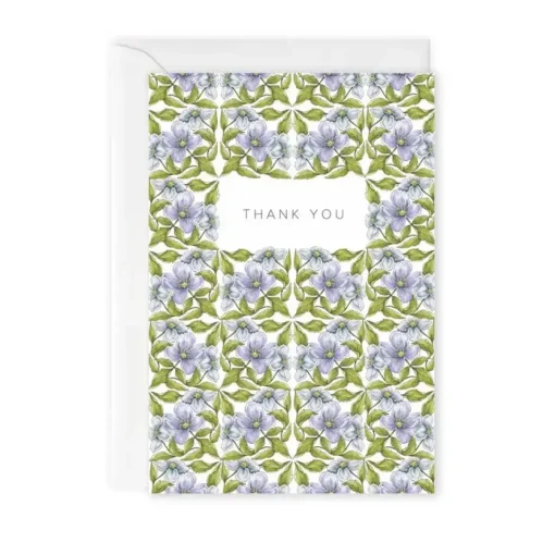 Catherine Lewis Greeting Cards-Flora Nouveau - Thank You - card