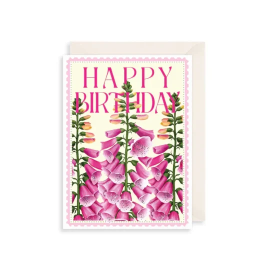 The Art File Greeting Cards-Foxgloves Greeting Card