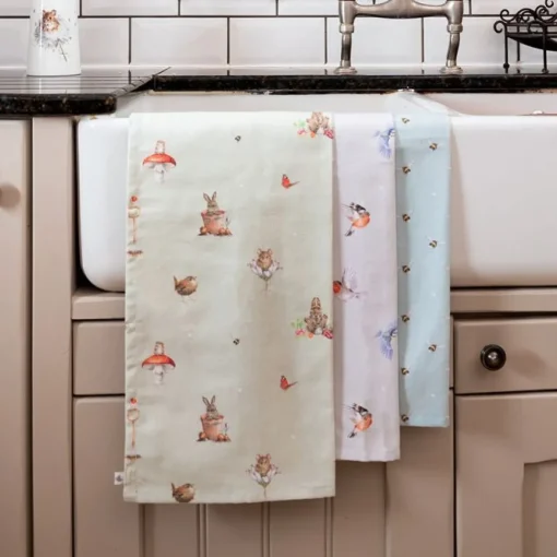 Wrendale Designs Tea|Tea Towels-'Garden Friends' Garden Animal Tea Towel