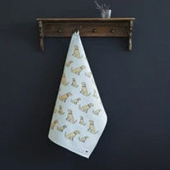 Sweet William Tea|Tea Towels-Golden Retriever Tea Towel