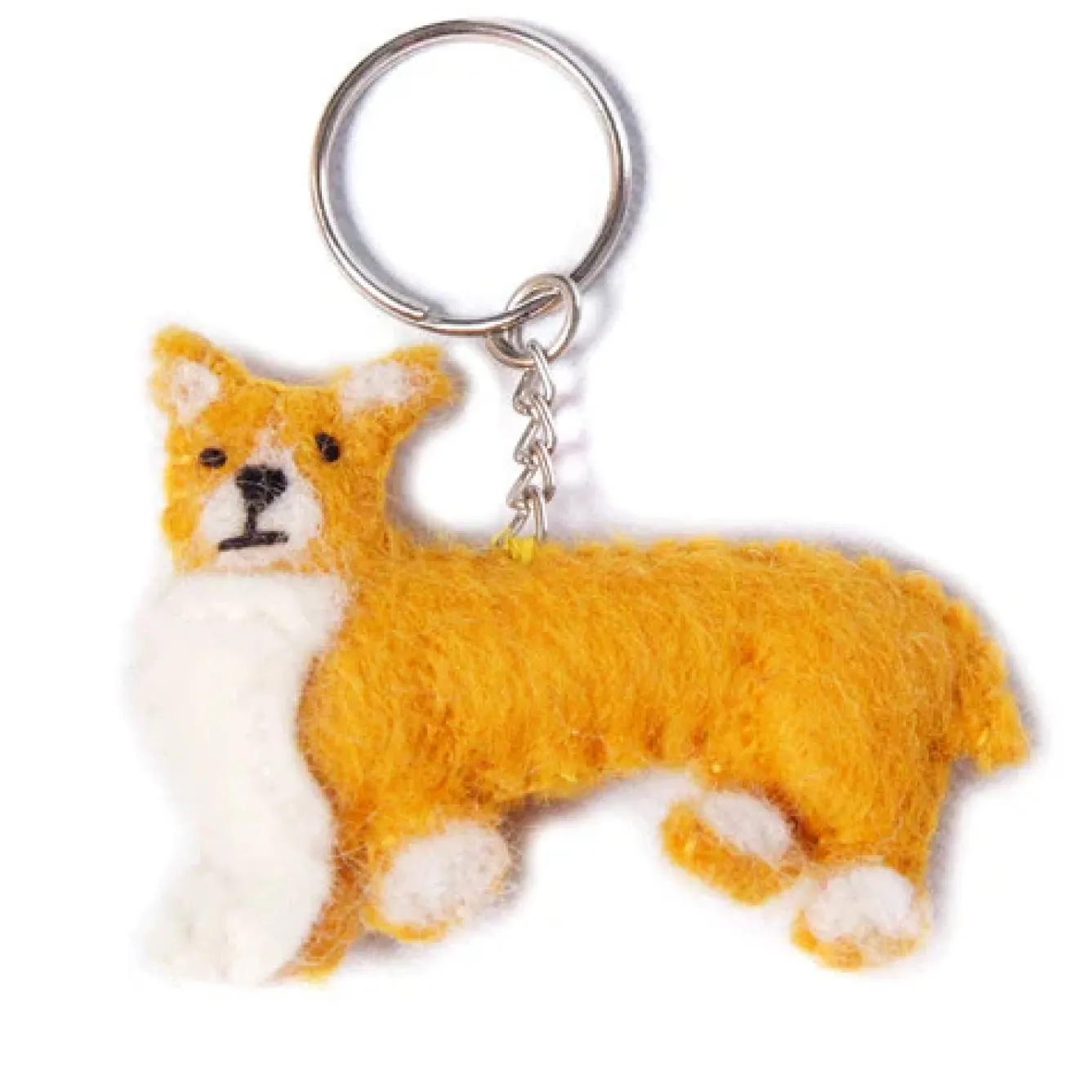 Amica Felt Key Chains-Gwyn the Corgi Key Ring