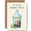 Bewilderbeest Greeting Cards-Hedgehog Birthday Spirit Greetings Card