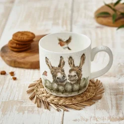 Wrendale Designs Animals|Animals-'Hee Haw' Donkey Small Bone China Mug (11oz)