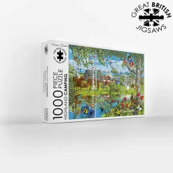 GB Jigsaws Ltd Puzzles-Highland Camping 1000 Piece Jigsaw Puzzle