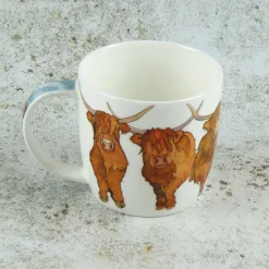 Emma Ball Tea|Animals-Highland Cows Bone China Mug (Boxed)