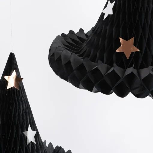 Meri Meri Halloween-Honeycomb Witch Hat Decorations