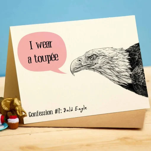 Bewilderbeest Greeting Cards-I Wear A Toupee Greetings Card