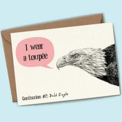 Bewilderbeest Greeting Cards-I Wear A Toupee Greetings Card