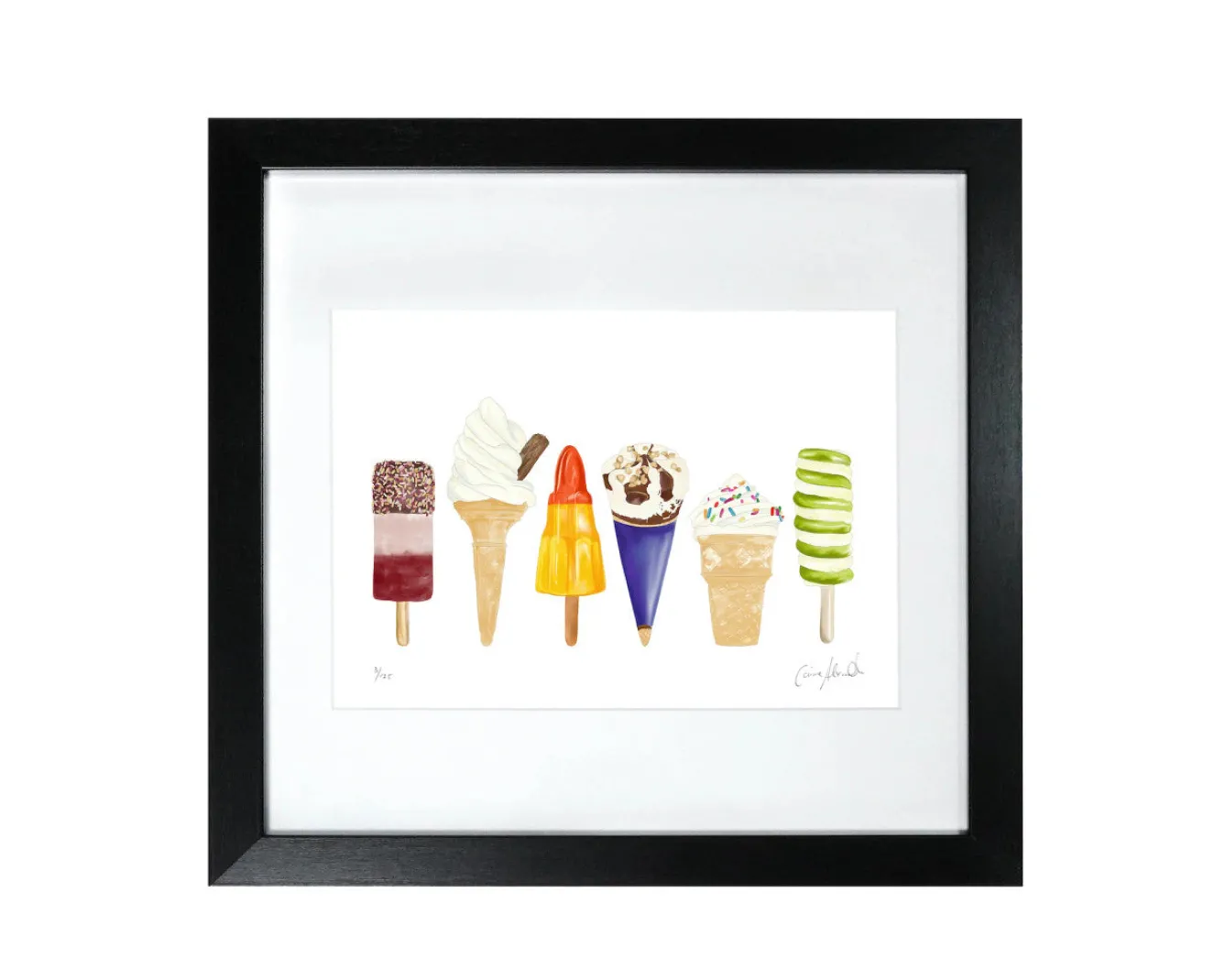 Corinne Alexander Art-Ice Cream Print by