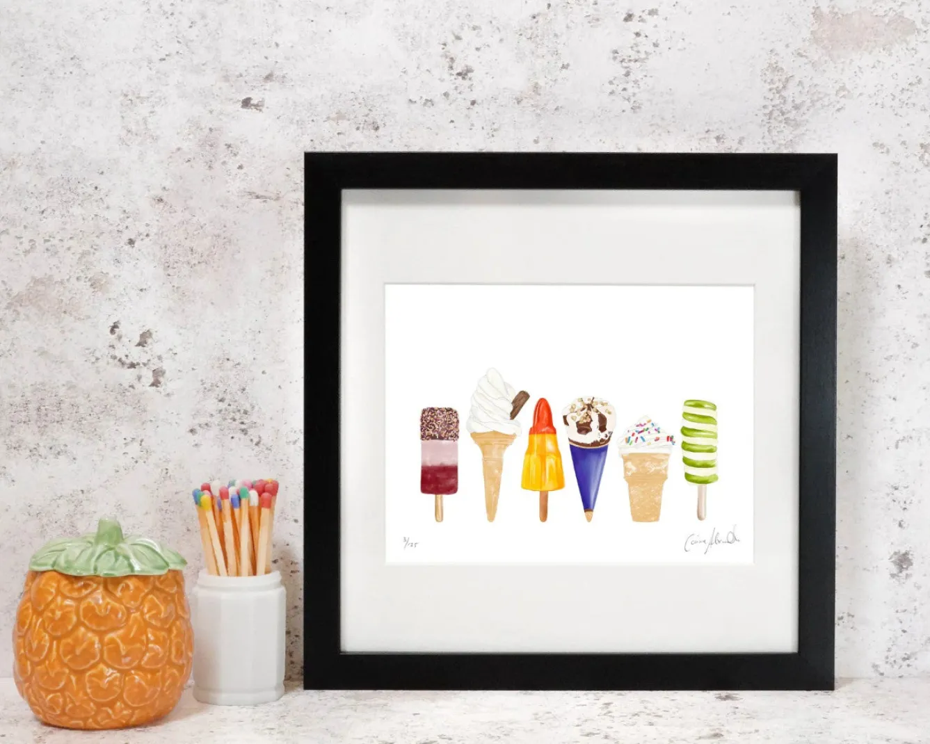Corinne Alexander Art-Ice Cream Print by