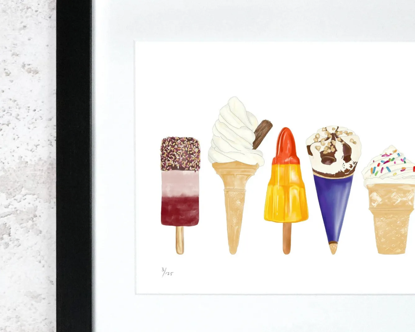 Corinne Alexander Art-Ice Cream Print by